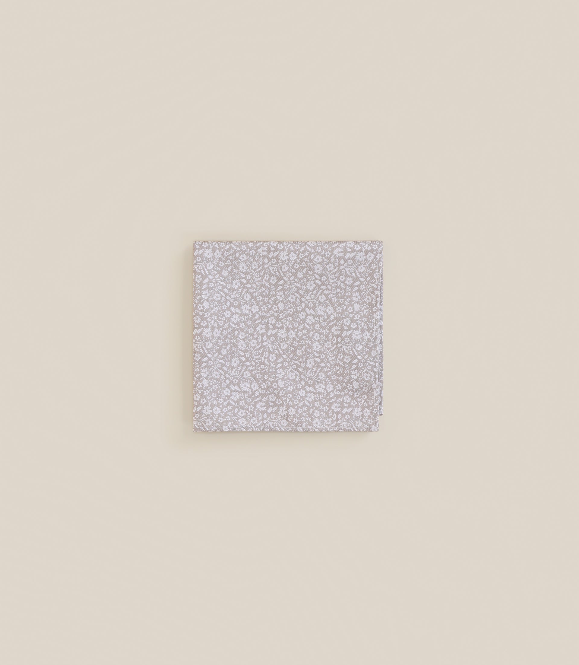 Pochette motif floral beige - IZAC