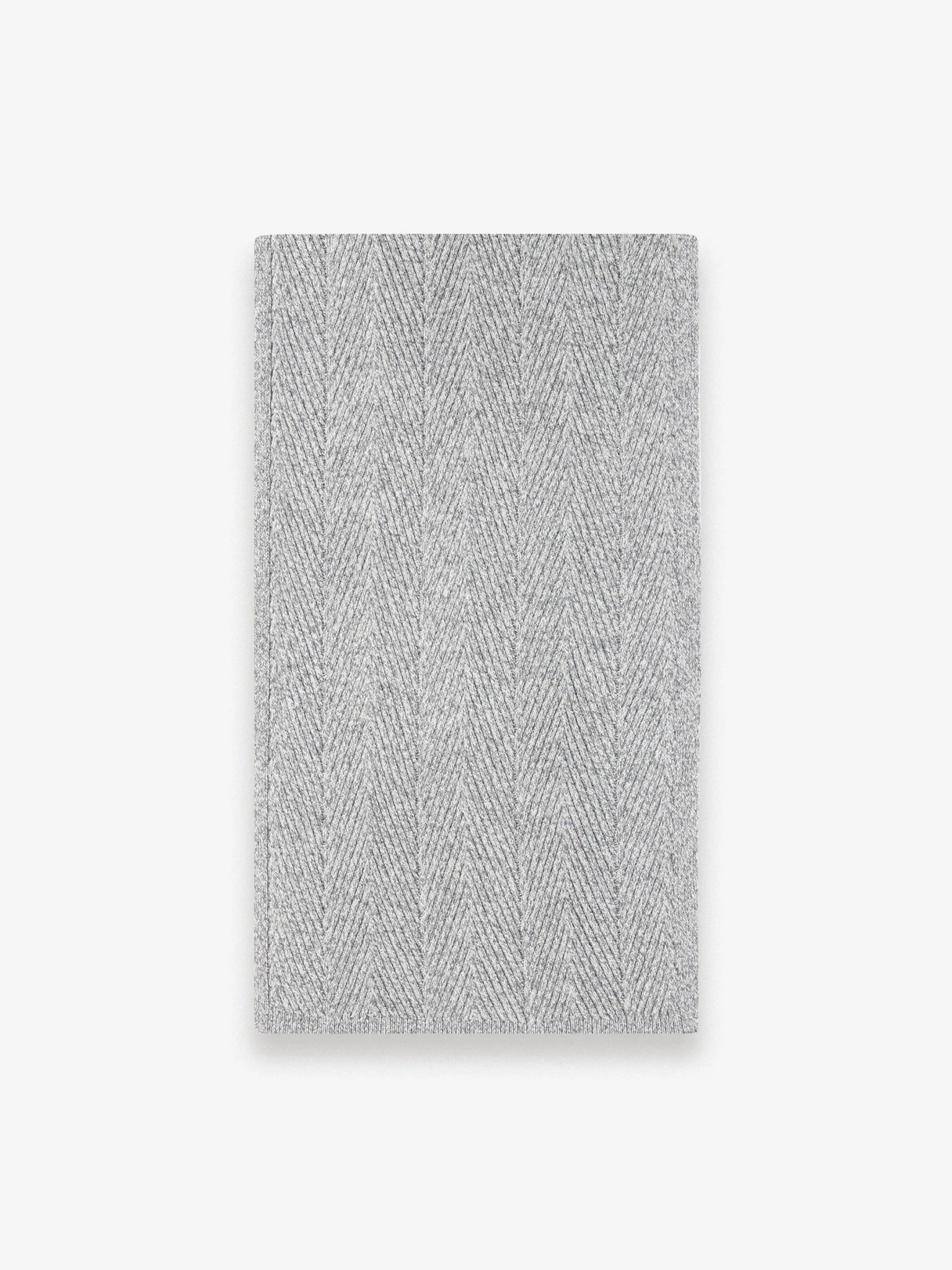 Écharpe en maille torsadée gris chiné - IZAC