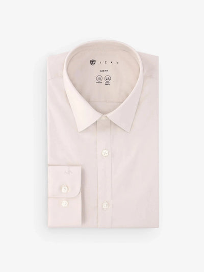 Chemise ville unie beige - IZAC