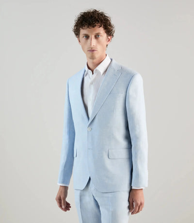 Veste ville 100% lin bleu ciel - IZAC