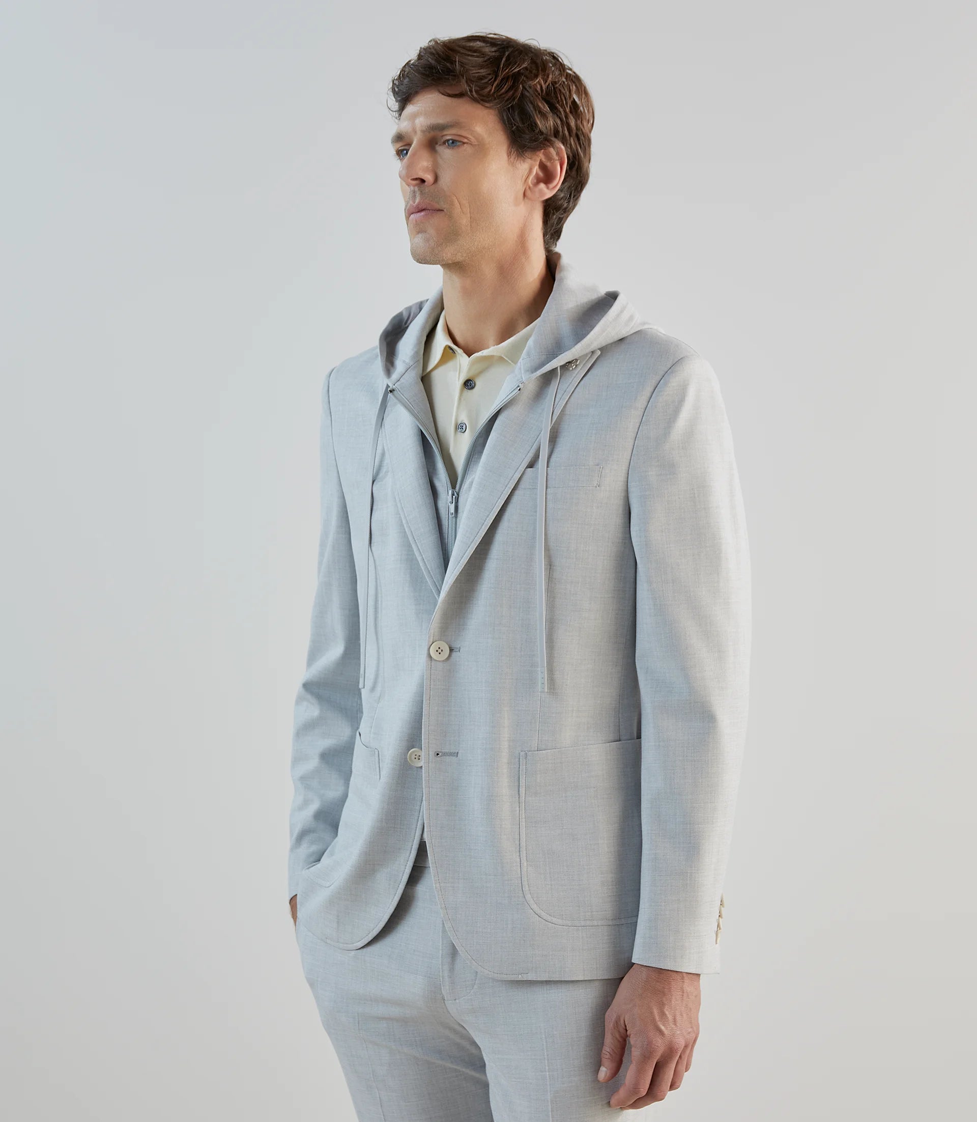 Veste ville avec parementure gris clair - IZAC