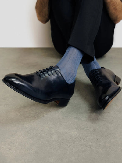 Richelieu en cuir marine - IZAC