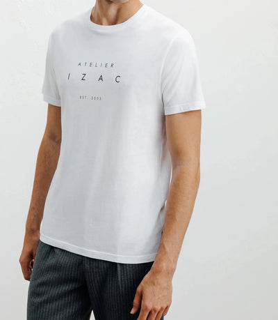 T-shirt print blanc - IZAC