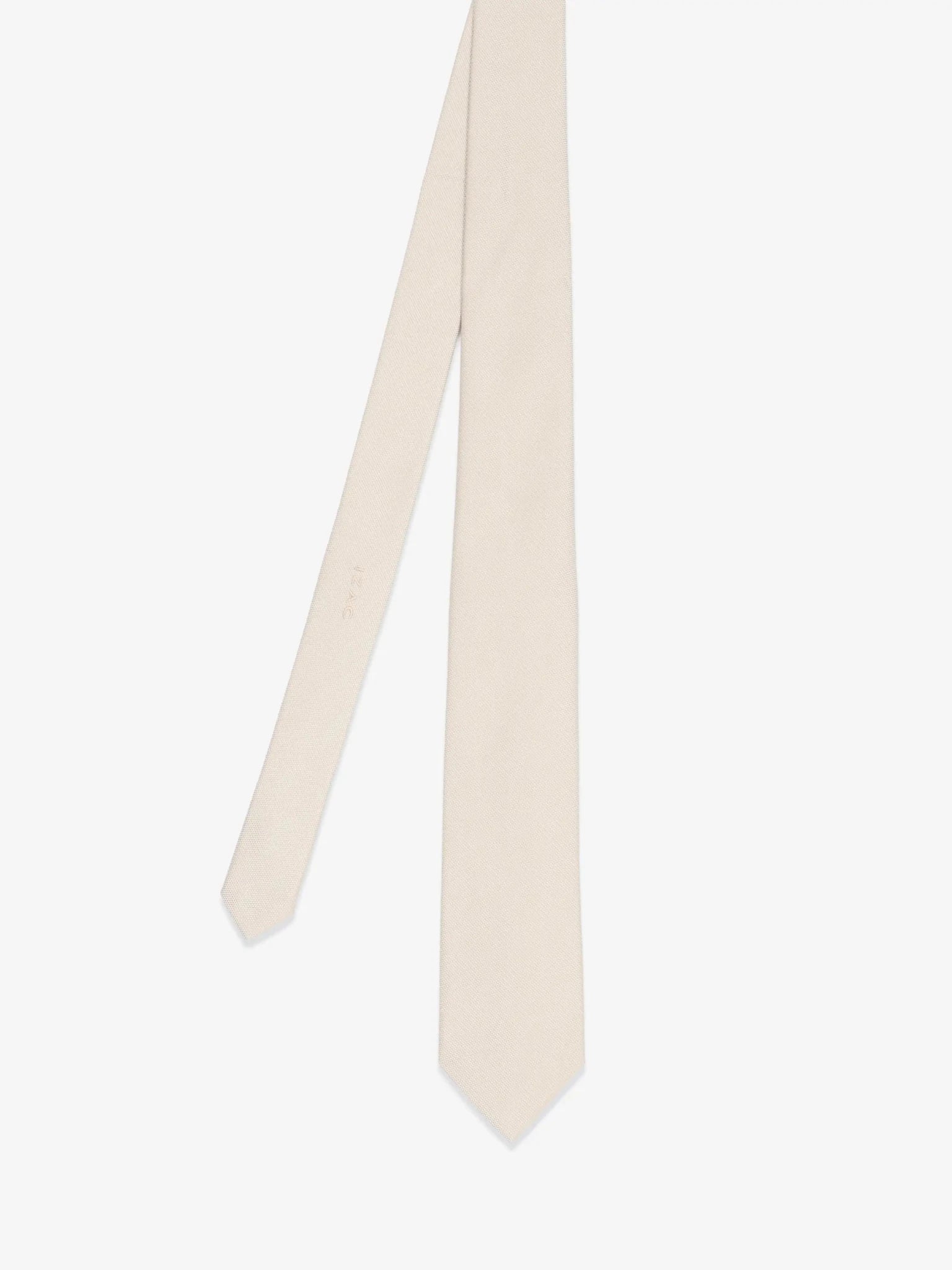 Cravate unie beige - IZAC