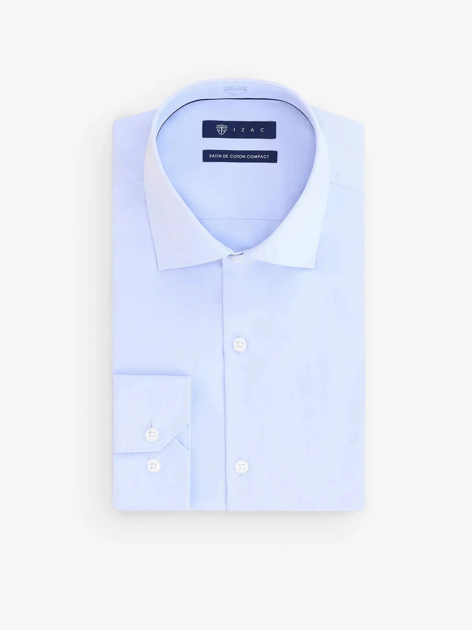 Chemise en satin de coton ciel - IZAC