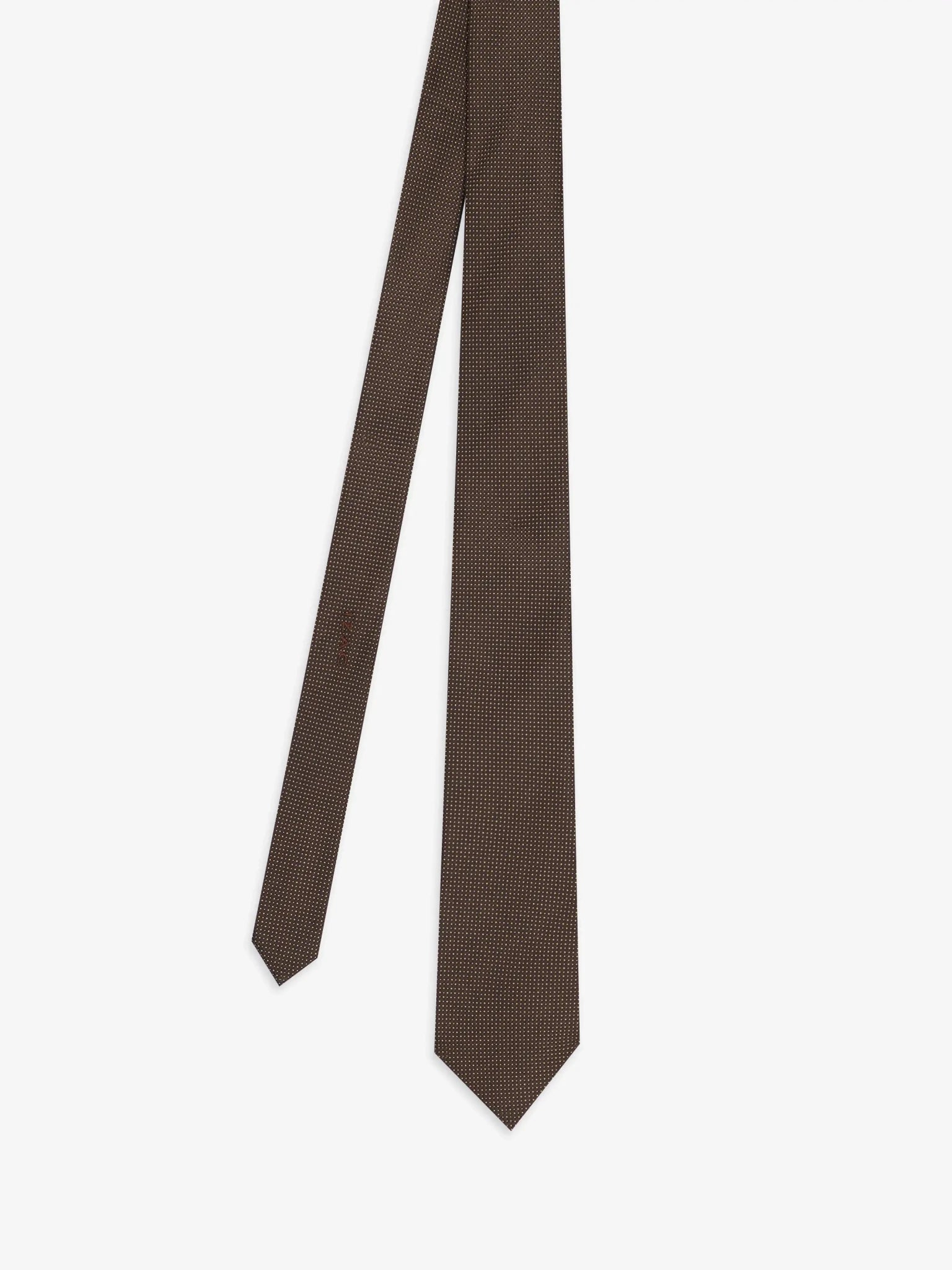 Cravate texturée marron - IZAC