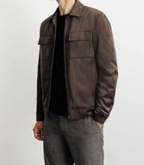 Blouson col chemise marron - IZAC