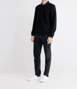 Polo nid d'abeille noir - IZAC