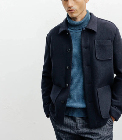 Veste casual 3 poches marine - IZAC