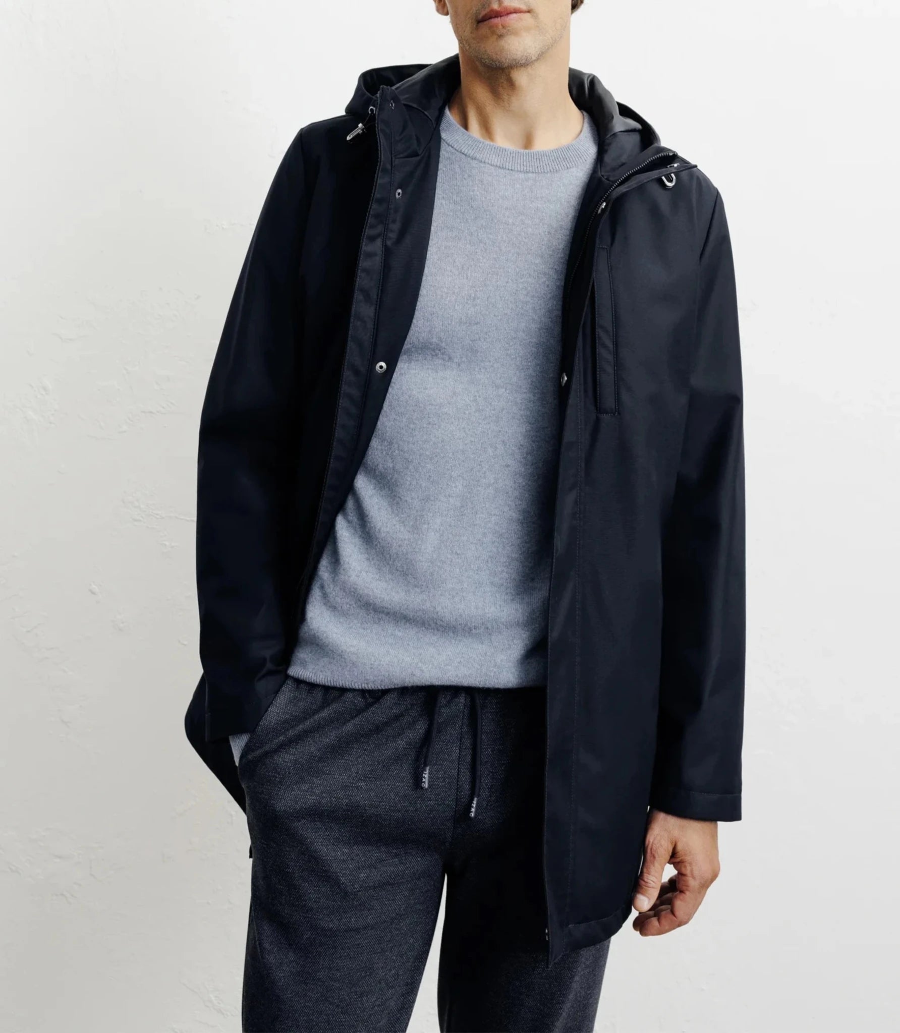 Parka légère à capuche marine - IZAC