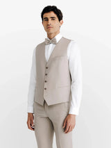 Gilet ville aspect brillant beige