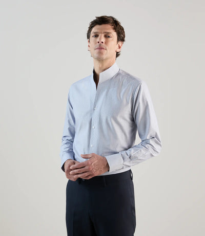 Chemise col philosophe marine - IZAC