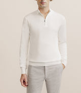 Pull col montant demi zippé écru - IZAC