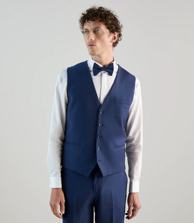 Gilet ville en laine majoritaire bleu - IZAC
