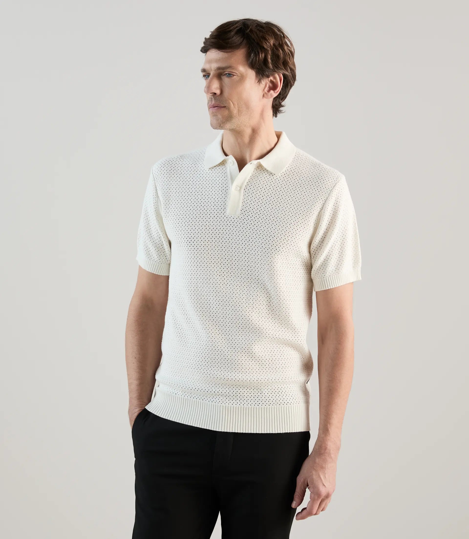 Polo col boutonné écru - IZAC