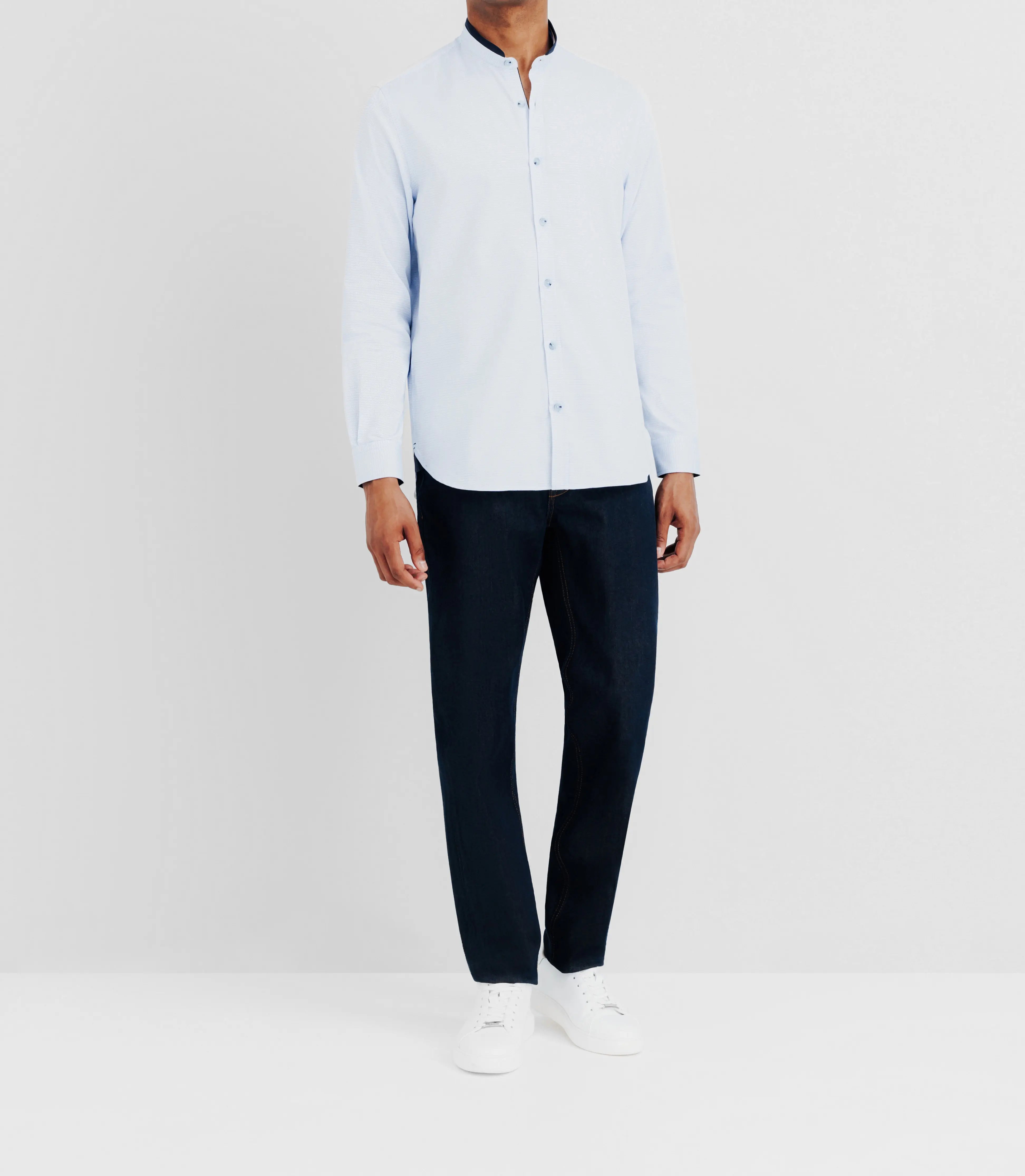 Chemise col mao ciel - IZAC