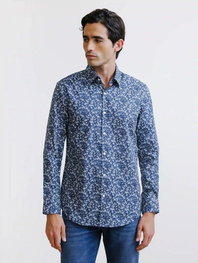 Chemise fantaisie marine - IZAC