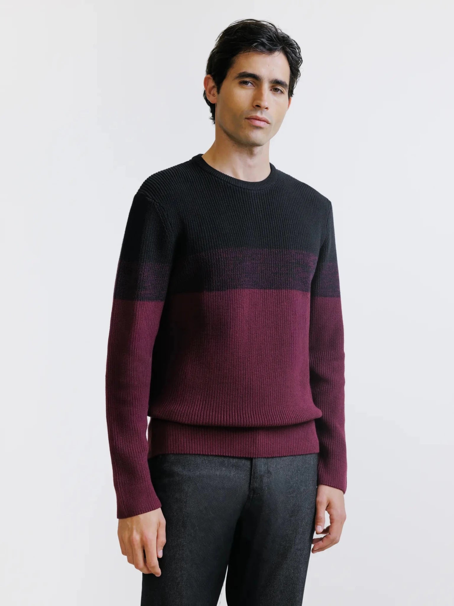 Pull col rond noir - IZAC
