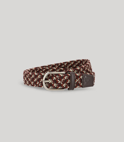 Ceinture tressée marron - IZAC