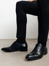 Chaussures richelieu en cuir noir - IZAC