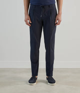 Pantalon ville à cordon de serrage marine - IZAC
