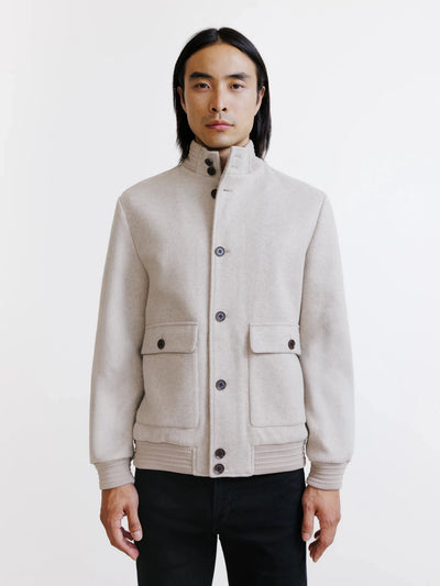 Blouson col montant beige - IZAC