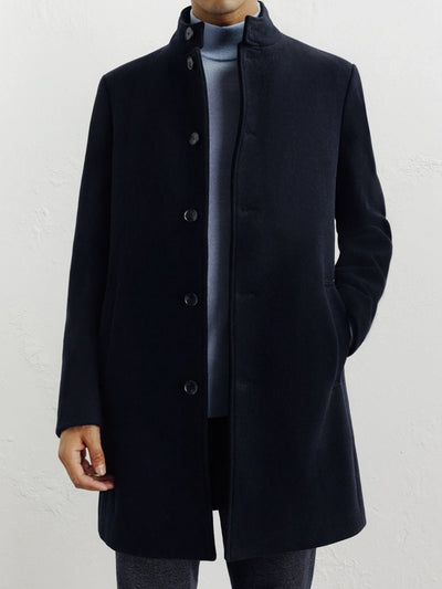 Manteau ville à col mao marine - IZAC