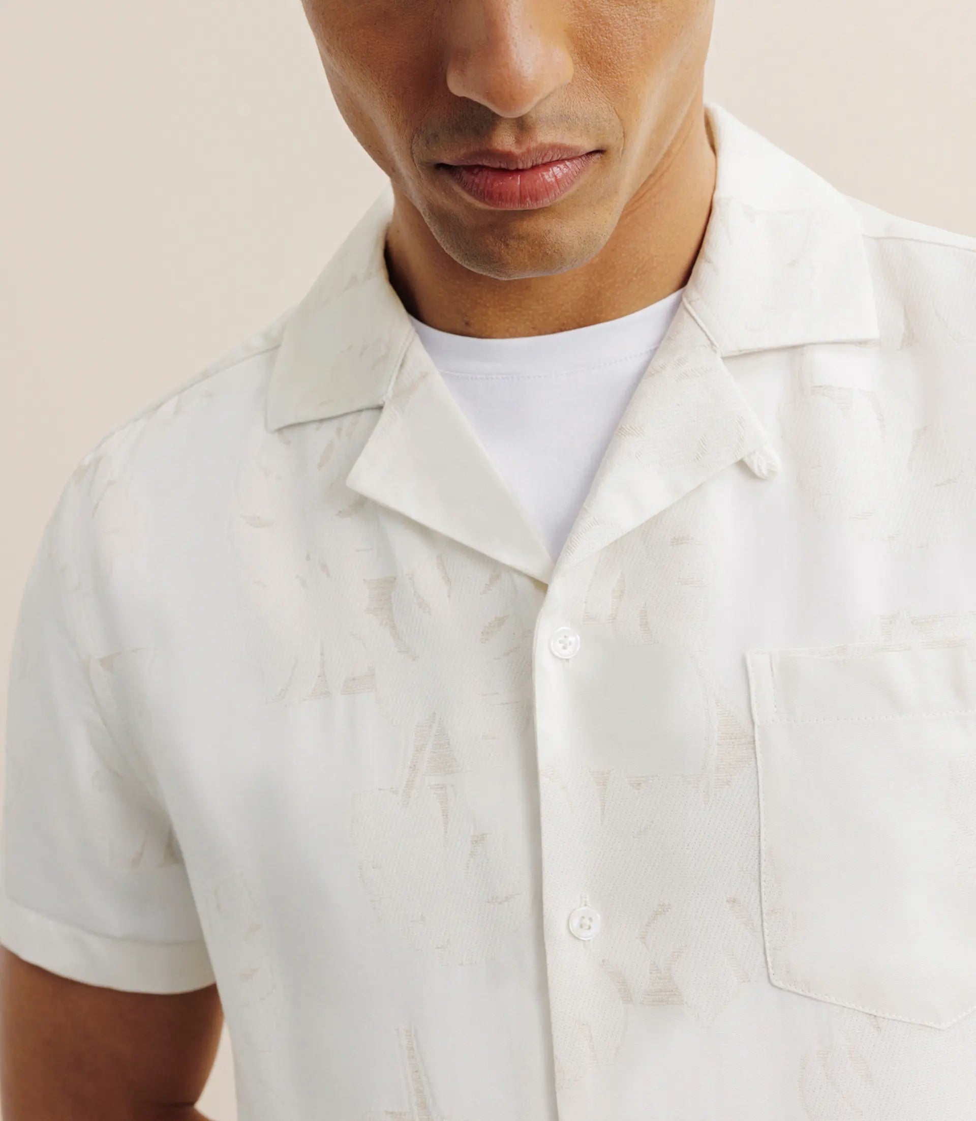 Chemise fantaisie beige - IZAC