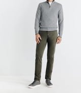 Pull coton/cachemire col zippé gris - IZAC