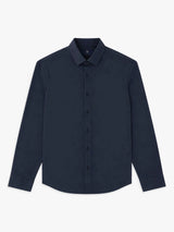 Navy jersey slim-fit shirt