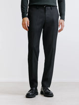 Black flannel city trousers
