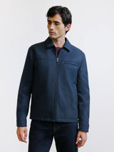 Blouson col chemise marine