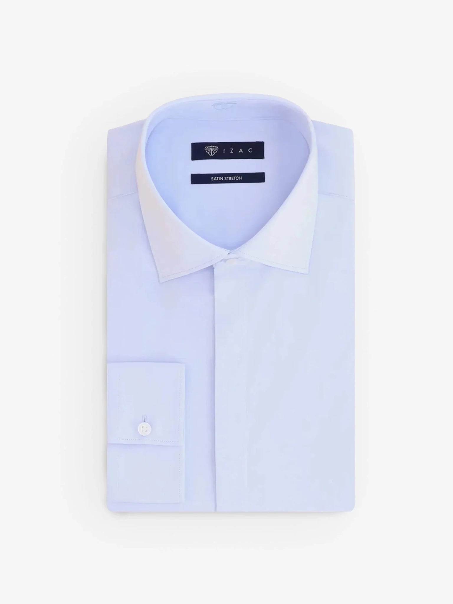 Chemise ville satin de coton ciel - IZAC