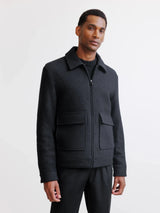 Blouson col chemise noir - IZAC