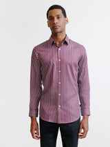 Burgundy striped shirt