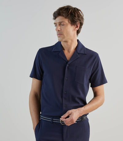 Chemise unie marine - IZAC