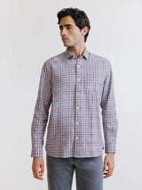 Chemise à carreaux bordeaux - IZAC