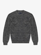 Plain charcoal knit round neck jumper