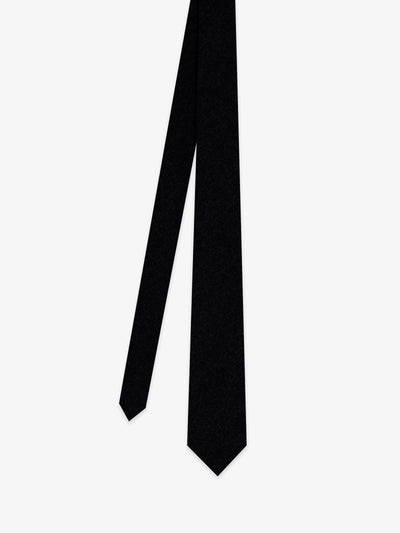 Cravate unie flanelle noire - IZAC