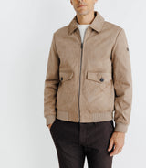 Blouson en suède taupe - IZAC