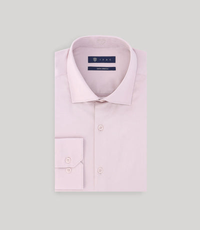 Chemise en satin de coton mauve - IZAC