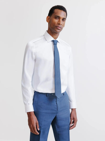 Chemise en satin de coton blanche - IZAC