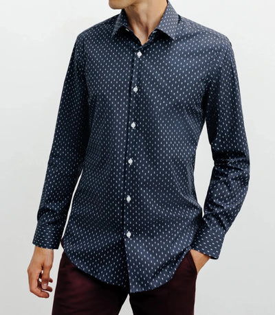 Chemise ville imprimée marine - IZAC