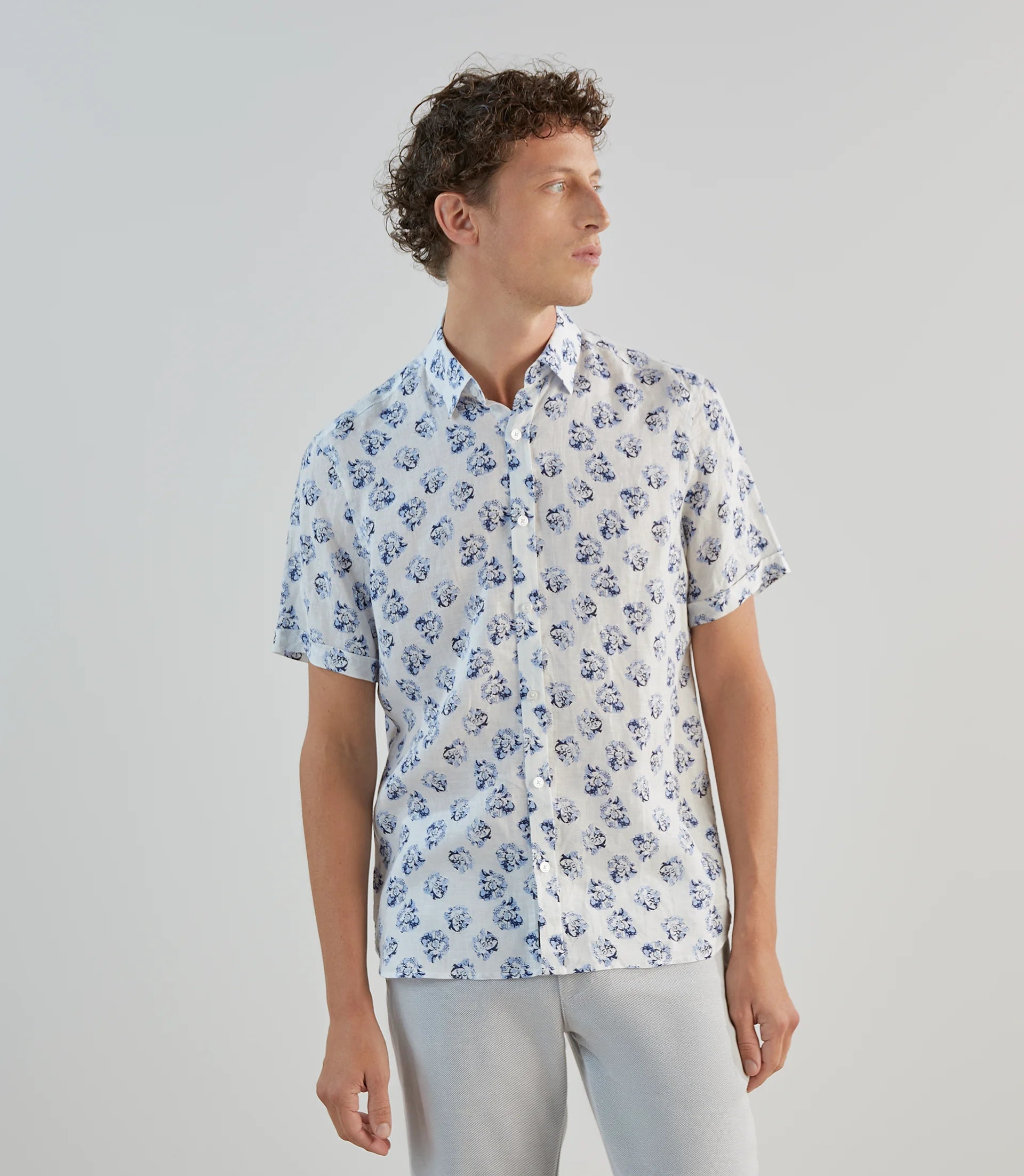 Chemise fantaisie blanche - IZAC