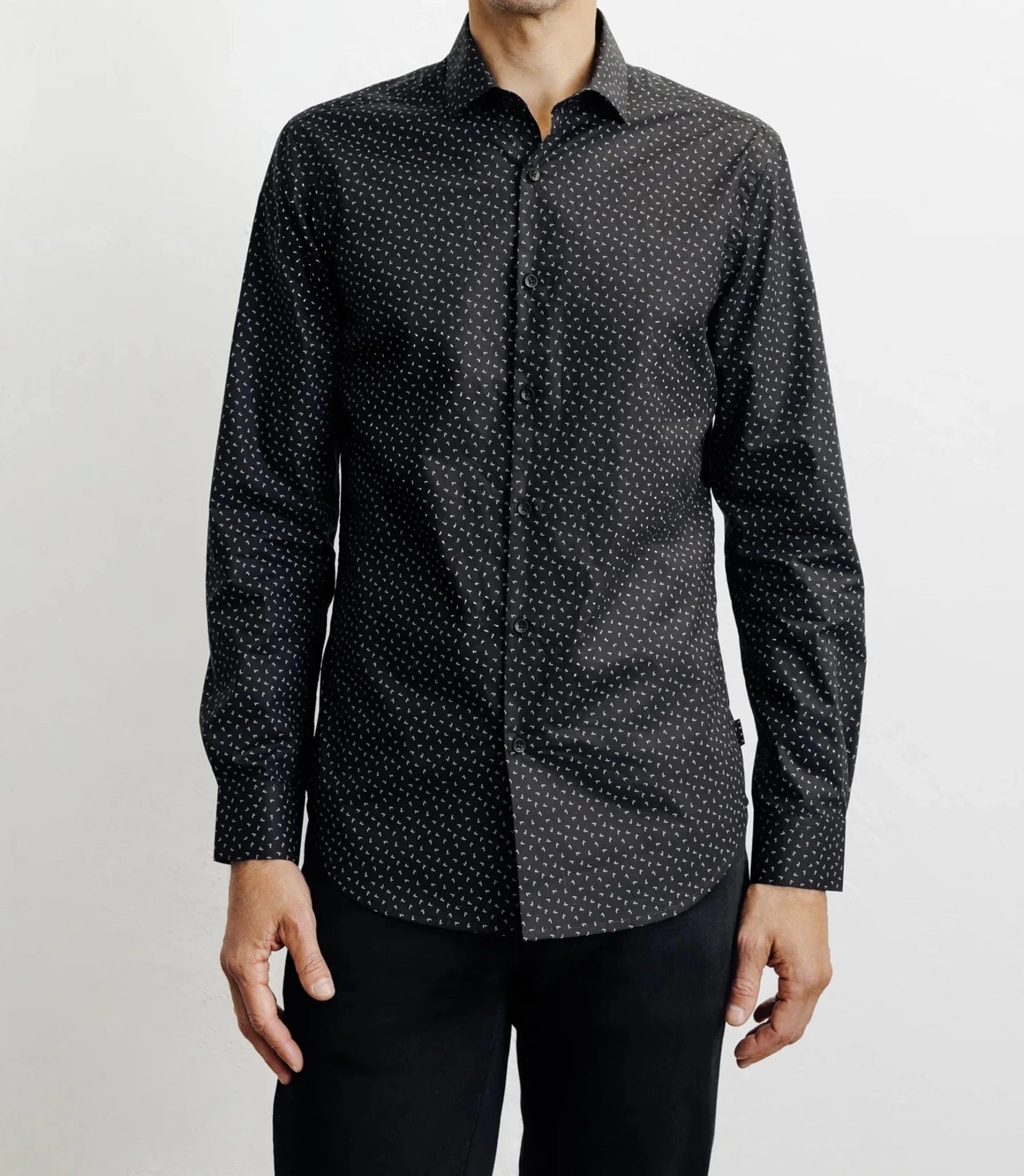Chemise ville imprimée noire - IZAC