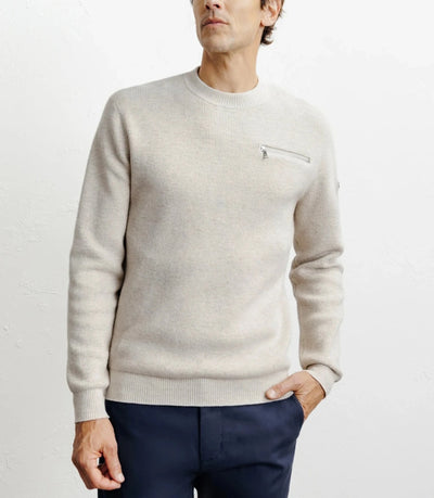Pull col rond beige - IZAC