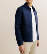 Blouson en suédine marine - IZAC