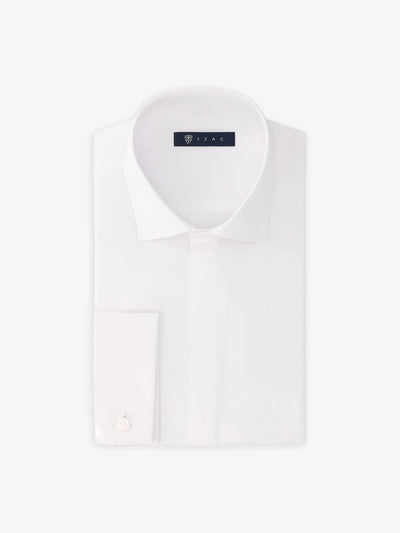 Chemise en satin de coton blanche - IZAC