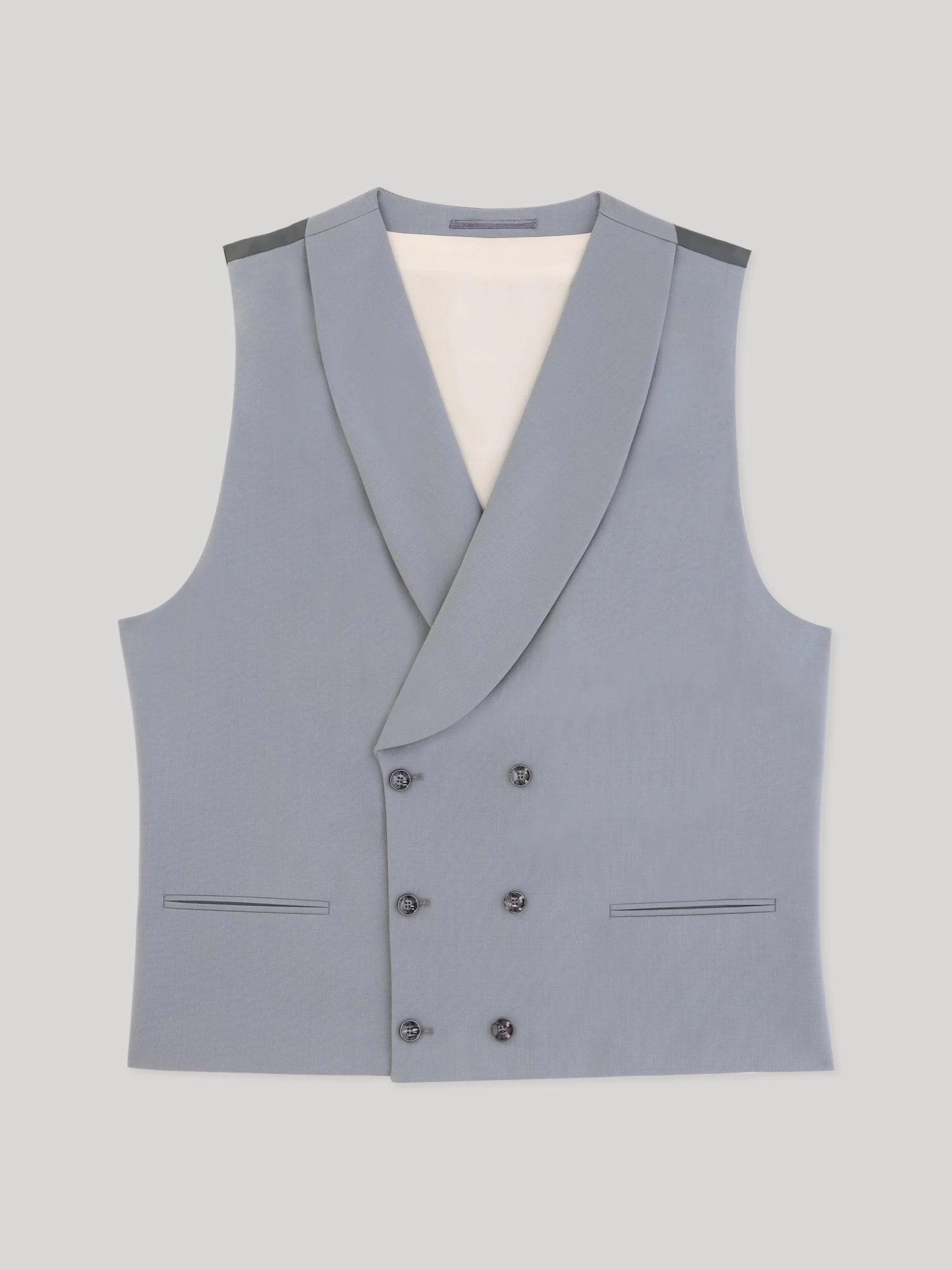 Gilet ville en laine majoritaire bleu gris clair - IZAC