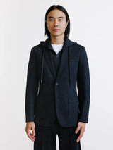 Veste en maille avec parementure marine - IZAC